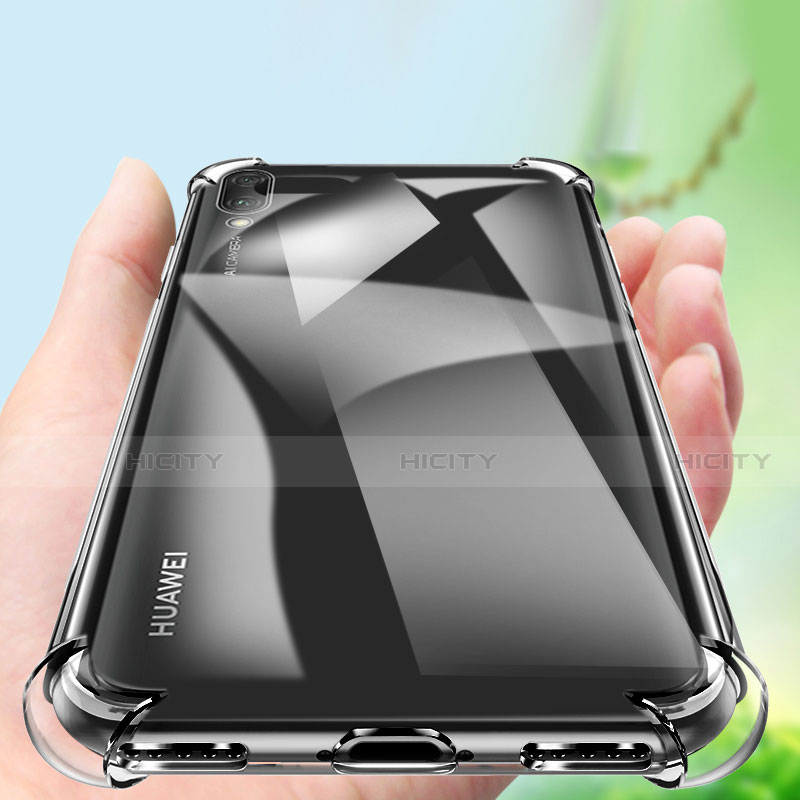 Silikon Schutzhülle Ultra Dünn Tasche Durchsichtig Transparent T03 für Huawei Y7 (2019) Klar