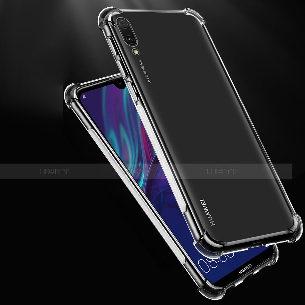 Silikon Schutzhülle Ultra Dünn Tasche Durchsichtig Transparent T03 für Huawei Y7 (2019) Klar