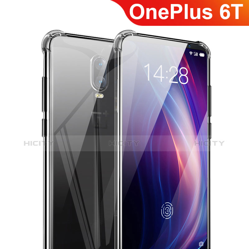 Silikon Schutzhülle Ultra Dünn Tasche Durchsichtig Transparent T03 für OnePlus 6T Klar