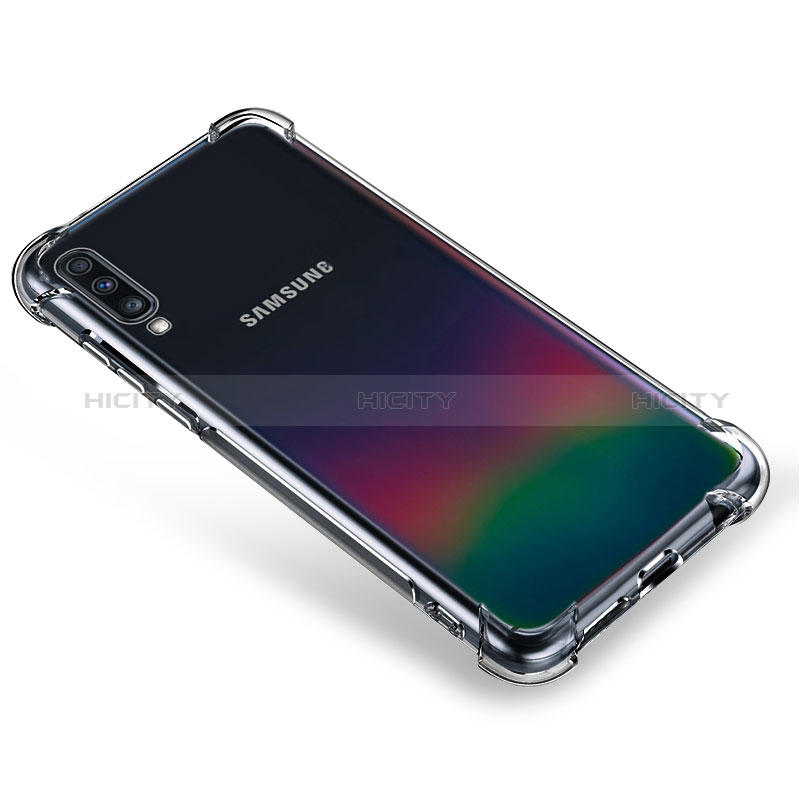 Silikon Schutzhülle Ultra Dünn Tasche Durchsichtig Transparent T03 für Samsung Galaxy A70 Klar