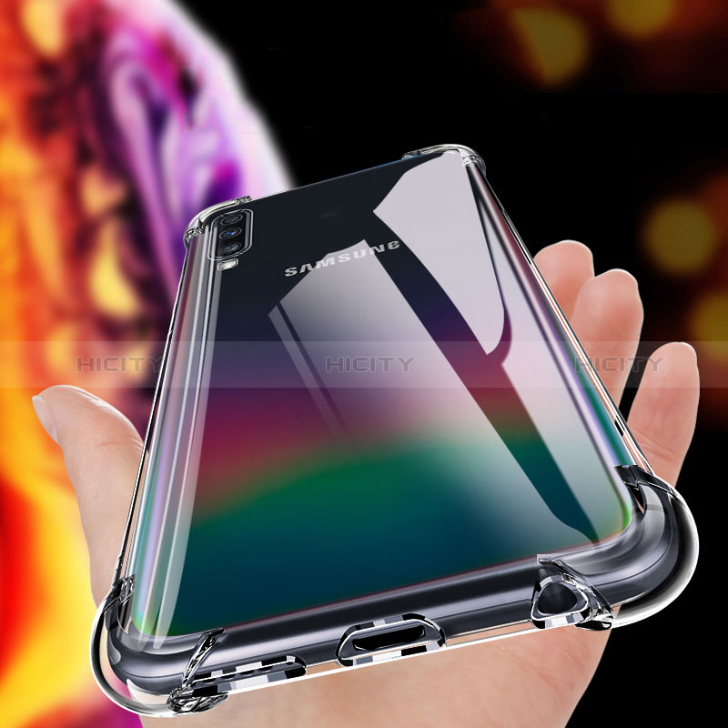 Silikon Schutzhülle Ultra Dünn Tasche Durchsichtig Transparent T03 für Samsung Galaxy A70S Klar