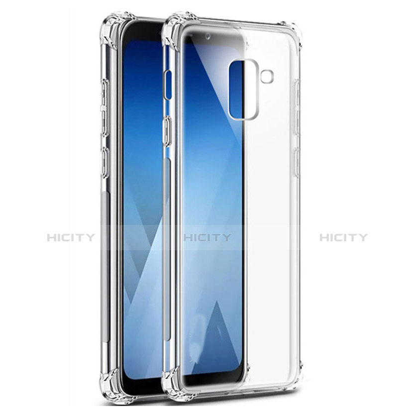 Silikon Schutzhülle Ultra Dünn Tasche Durchsichtig Transparent T03 für Samsung Galaxy A8+ A8 Plus (2018) A730F Klar