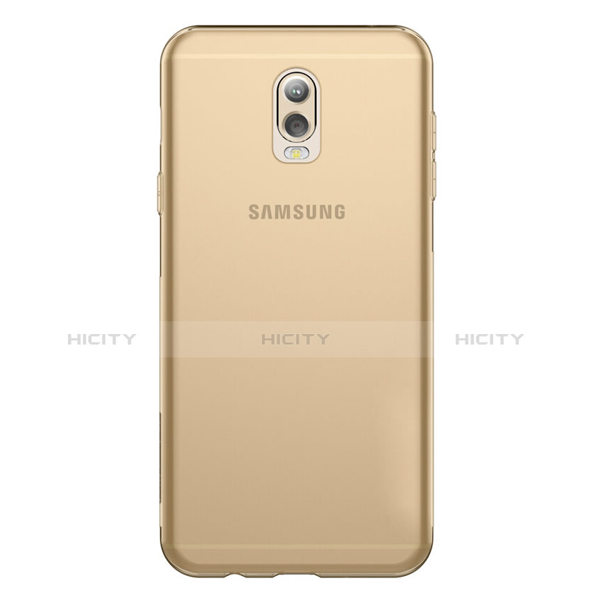 Silikon Schutzhülle Ultra Dünn Tasche Durchsichtig Transparent T03 für Samsung Galaxy C8 C710F Gold groß