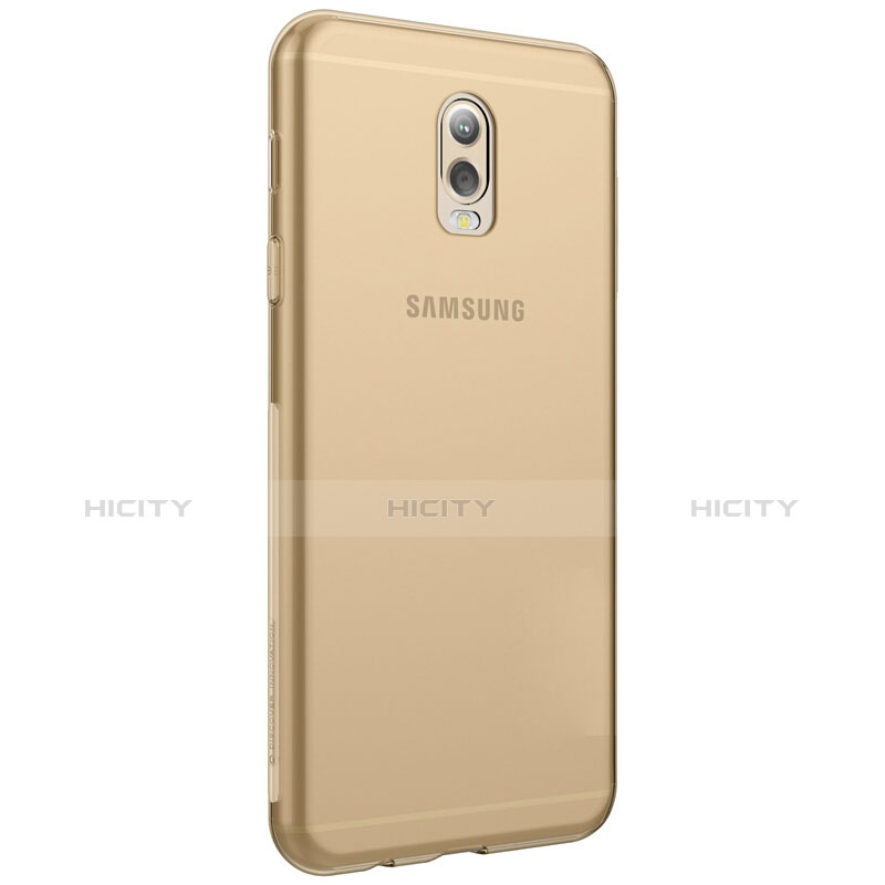 Silikon Schutzhülle Ultra Dünn Tasche Durchsichtig Transparent T03 für Samsung Galaxy J7 Plus Gold