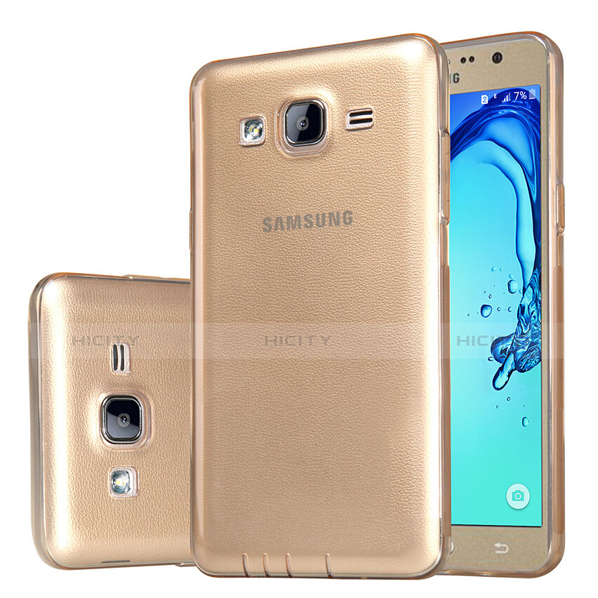 Silikon Schutzhülle Ultra Dünn Tasche Durchsichtig Transparent T03 für Samsung Galaxy On5 G550FY Gold