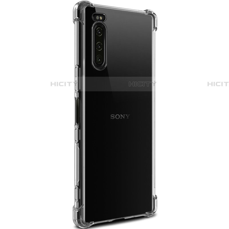 Silikon Schutzhülle Ultra Dünn Tasche Durchsichtig Transparent T03 für Sony Xperia 5 Klar