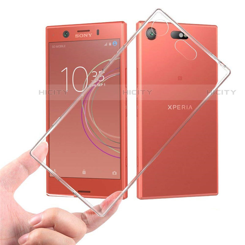 Silikon Schutzhülle Ultra Dünn Tasche Durchsichtig Transparent T03 für Sony Xperia XZ1 Compact Klar