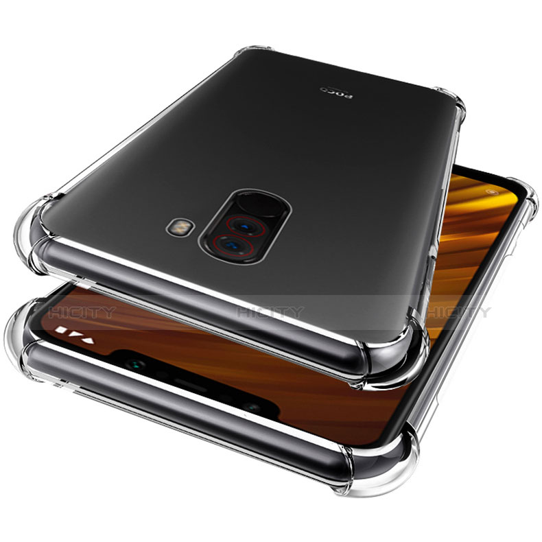 Silikon Schutzhülle Ultra Dünn Tasche Durchsichtig Transparent T03 für Xiaomi Pocophone F1 Klar