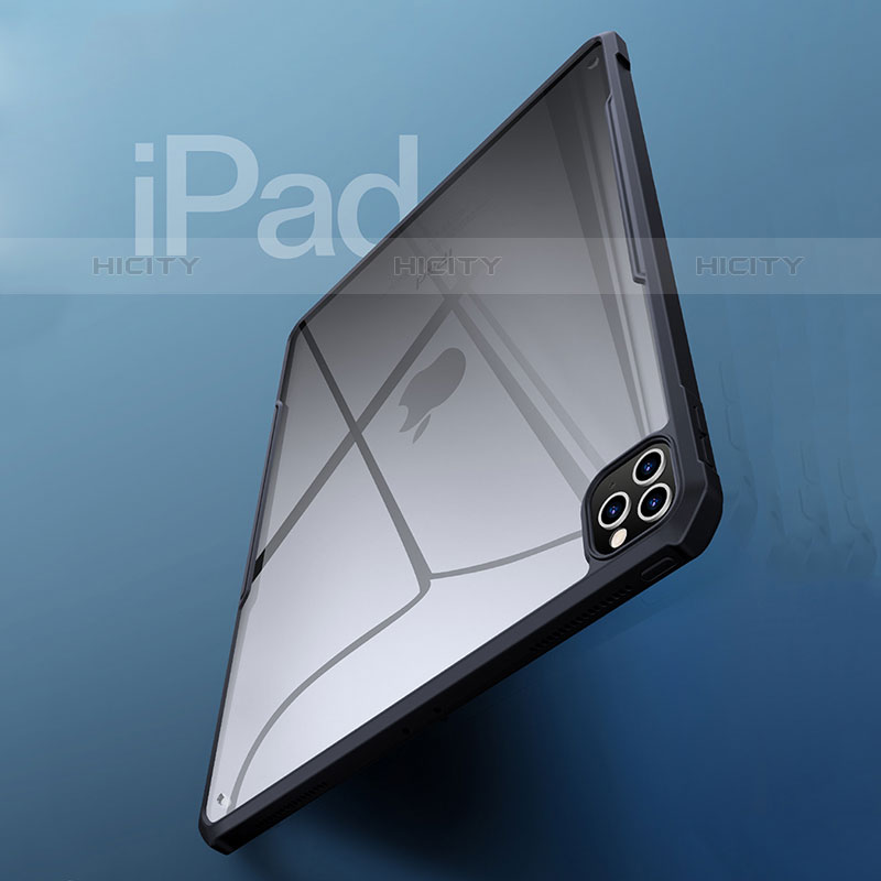 Silikon Schutzhülle Ultra Dünn Tasche Durchsichtig Transparent T04 für Apple iPad Pro 11 (2020) Schwarz