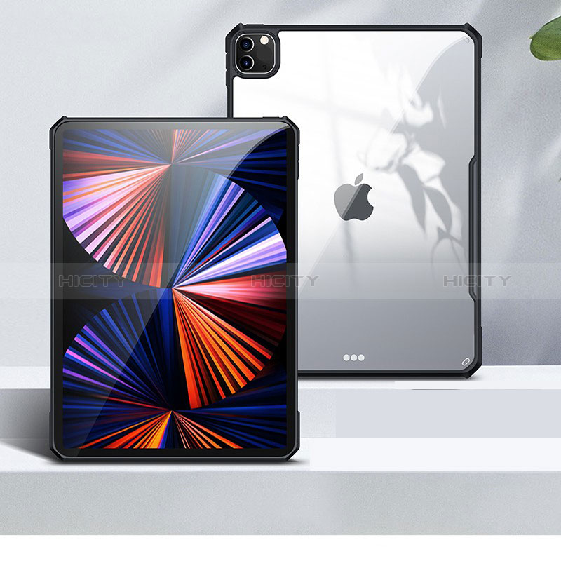 Silikon Schutzhülle Ultra Dünn Tasche Durchsichtig Transparent T04 für Apple iPad Pro 11 (2022) Schwarz Plus