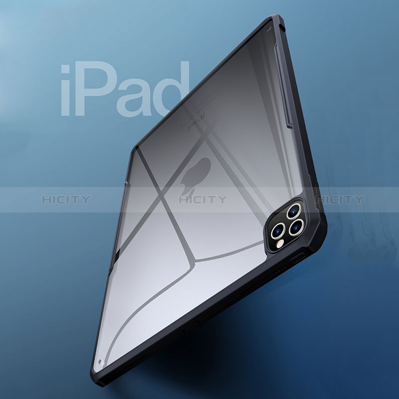 Silikon Schutzhülle Ultra Dünn Tasche Durchsichtig Transparent T04 für Apple iPad Pro 11 (2022) Schwarz groß