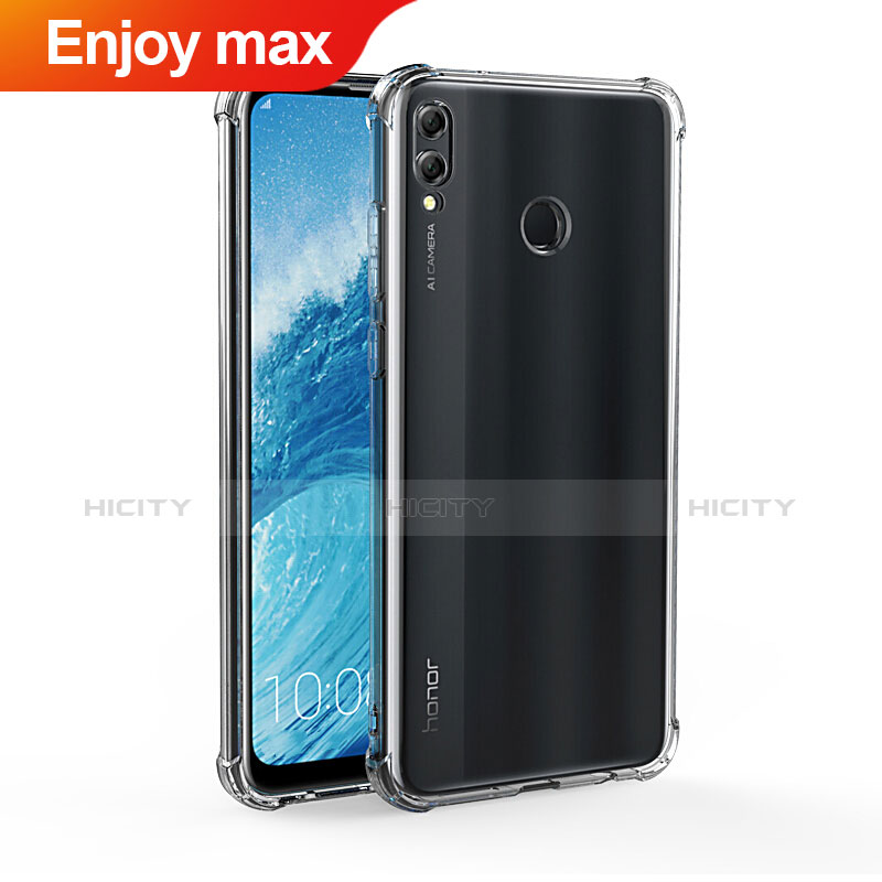 Silikon Schutzhülle Ultra Dünn Tasche Durchsichtig Transparent T04 für Huawei Enjoy Max Klar