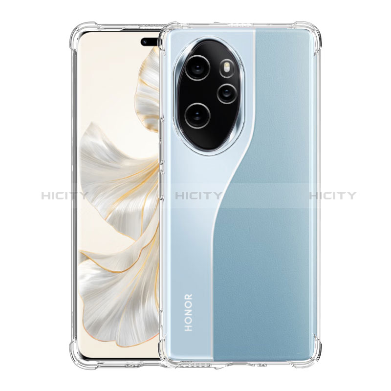 Silikon Schutzhülle Ultra Dünn Tasche Durchsichtig Transparent T04 für Huawei Honor 100 Pro 5G Klar groß