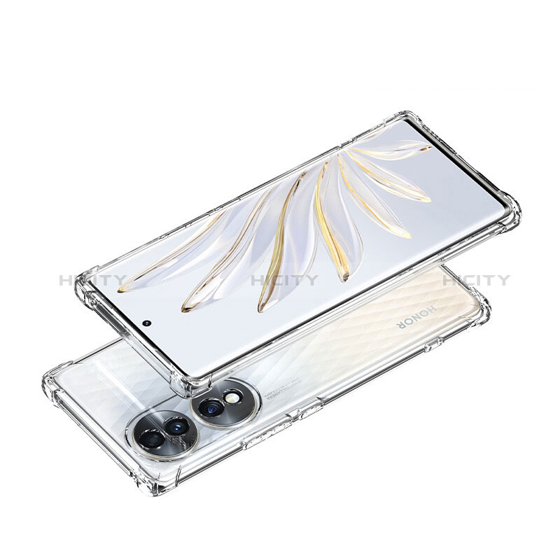 Silikon Schutzhülle Ultra Dünn Tasche Durchsichtig Transparent T04 für Huawei Honor 70 5G Klar