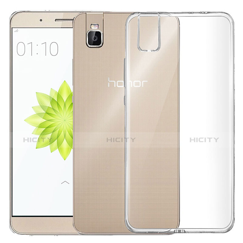 Silikon Schutzhülle Ultra Dünn Tasche Durchsichtig Transparent T04 für Huawei Honor 7i shot X Klar