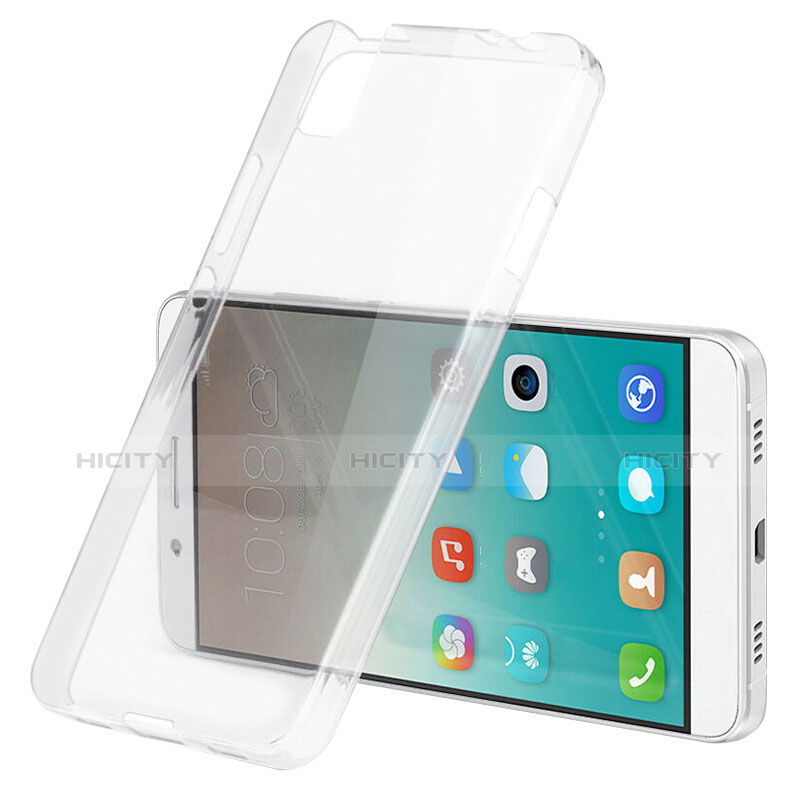 Silikon Schutzhülle Ultra Dünn Tasche Durchsichtig Transparent T04 für Huawei Honor 7i shot X Klar