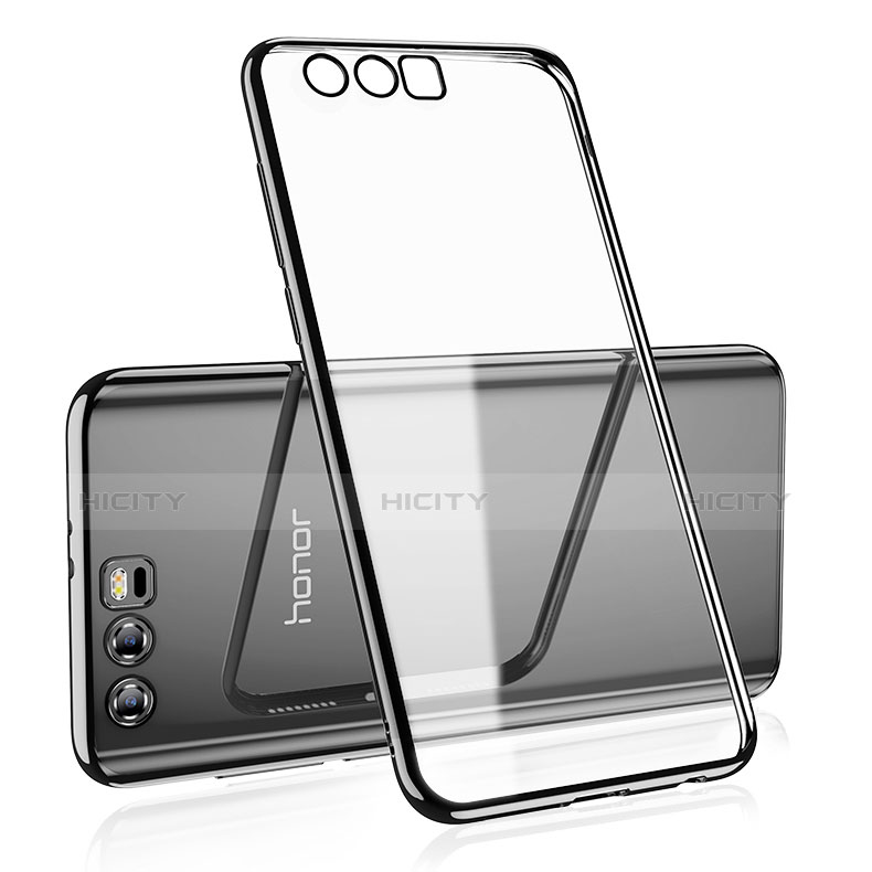 Silikon Schutzhülle Ultra Dünn Tasche Durchsichtig Transparent T04 für Huawei Honor 9 Premium Schwarz