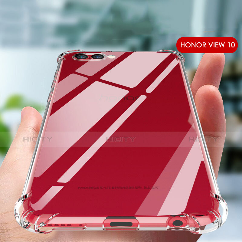 Silikon Schutzhülle Ultra Dünn Tasche Durchsichtig Transparent T04 für Huawei Honor V10 Klar