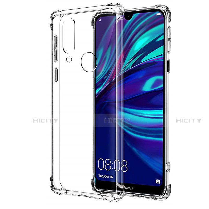 Silikon Schutzhülle Ultra Dünn Tasche Durchsichtig Transparent T04 für Huawei Y7 (2019) Klar