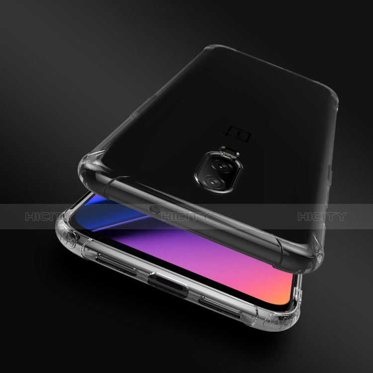 Silikon Schutzhülle Ultra Dünn Tasche Durchsichtig Transparent T04 für OnePlus 6T Klar