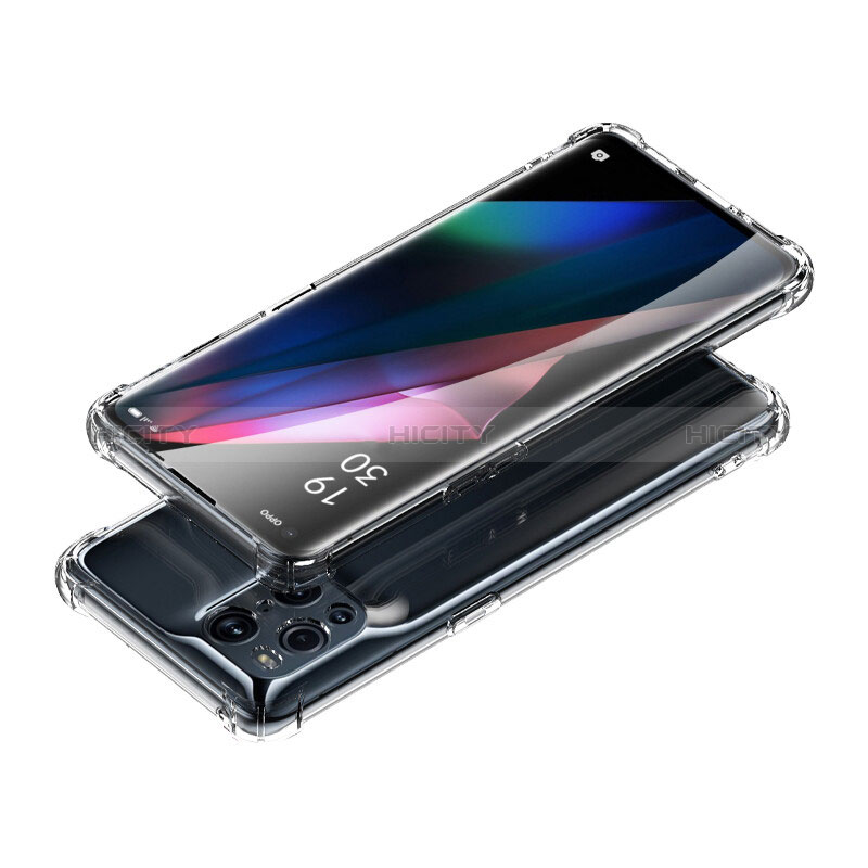 Silikon Schutzhülle Ultra Dünn Tasche Durchsichtig Transparent T04 für Oppo Find X3 5G Klar