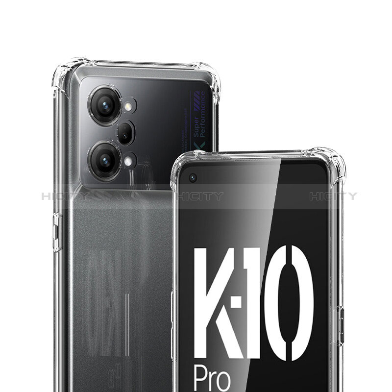 Silikon Schutzhülle Ultra Dünn Tasche Durchsichtig Transparent T04 für Oppo K10 Pro 5G Klar groß