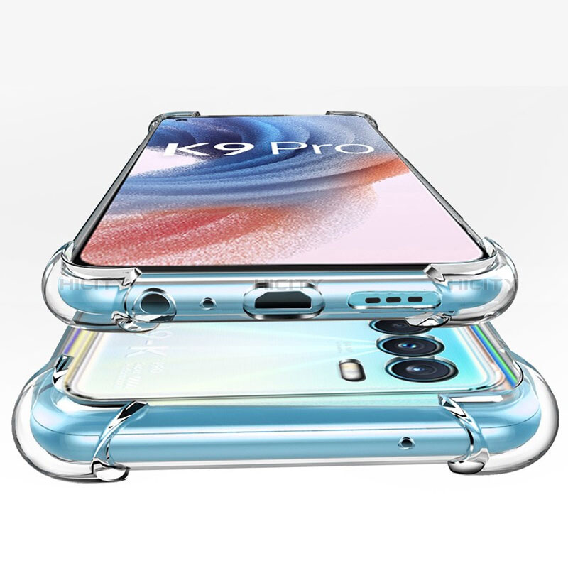 Silikon Schutzhülle Ultra Dünn Tasche Durchsichtig Transparent T04 für Oppo K9 Pro 5G Klar