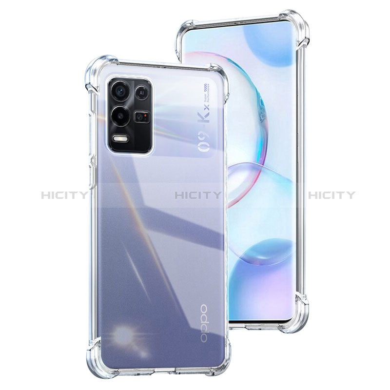 Silikon Schutzhülle Ultra Dünn Tasche Durchsichtig Transparent T04 für Oppo K9X 5G Klar