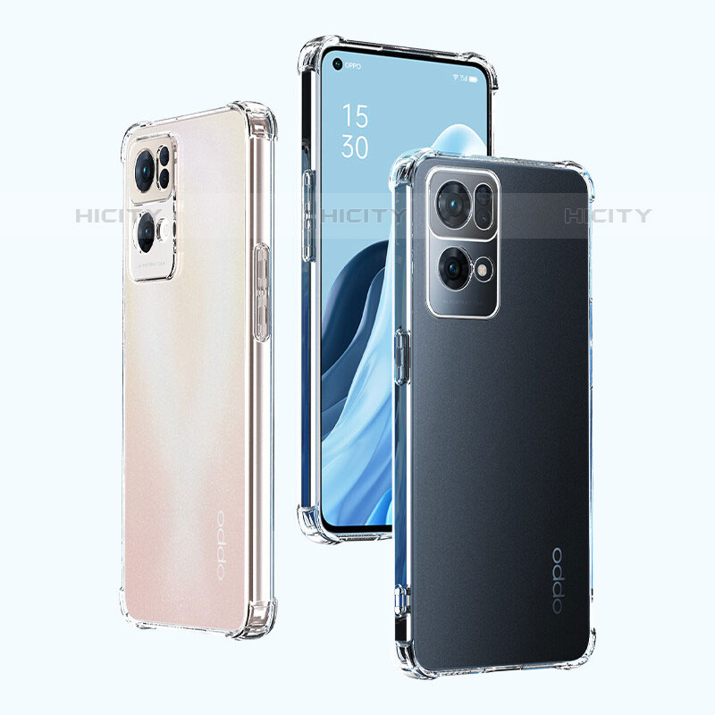 Silikon Schutzhülle Ultra Dünn Tasche Durchsichtig Transparent T04 für Oppo Reno7 Pro 5G Klar groß