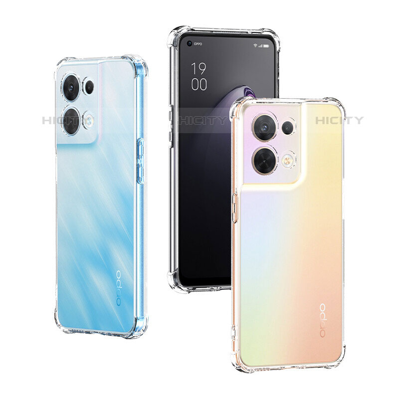 Silikon Schutzhülle Ultra Dünn Tasche Durchsichtig Transparent T04 für Oppo Reno8 Pro 5G Klar