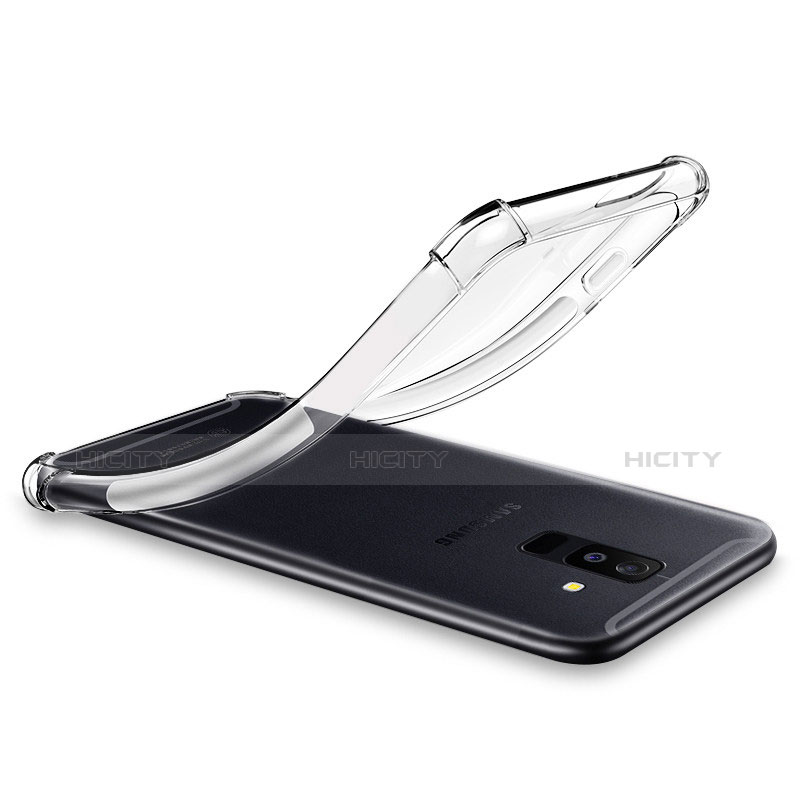 Silikon Schutzhülle Ultra Dünn Tasche Durchsichtig Transparent T04 für Samsung Galaxy A6 Plus Klar