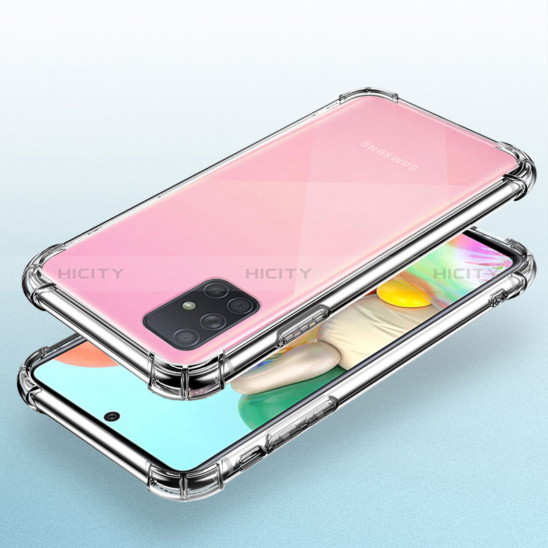 Silikon Schutzhülle Ultra Dünn Tasche Durchsichtig Transparent T04 für Samsung Galaxy A71 4G A715 Klar