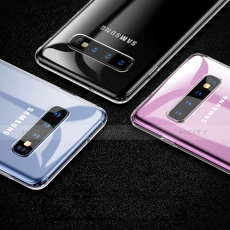 Silikon Schutzhülle Ultra Dünn Tasche Durchsichtig Transparent T04 für Samsung Galaxy S10 Klar