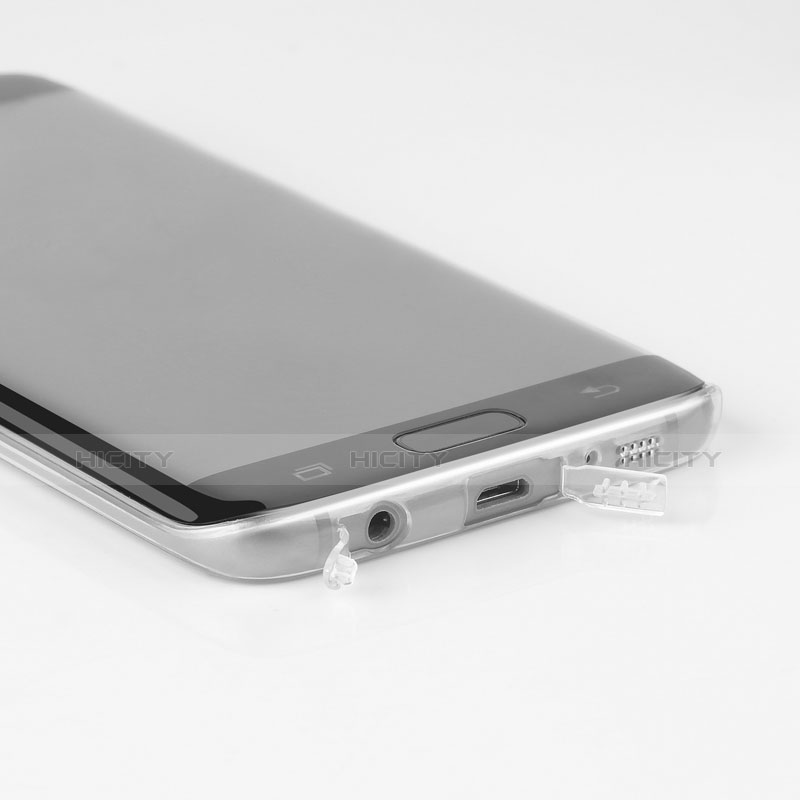 Silikon Schutzhülle Ultra Dünn Tasche Durchsichtig Transparent T04 für Samsung Galaxy S7 Edge G935F Klar groß