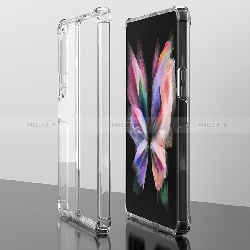 Silikon Schutzhülle Ultra Dünn Tasche Durchsichtig Transparent T04 für Samsung Galaxy Z Fold3 5G Klar