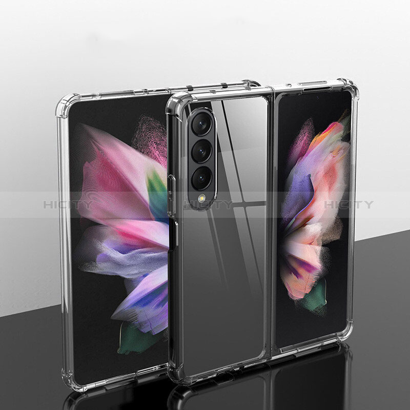 Silikon Schutzhülle Ultra Dünn Tasche Durchsichtig Transparent T04 für Samsung Galaxy Z Fold3 5G Klar