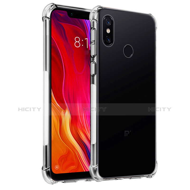 Silikon Schutzhülle Ultra Dünn Tasche Durchsichtig Transparent T04 für Xiaomi Mi 8 Klar