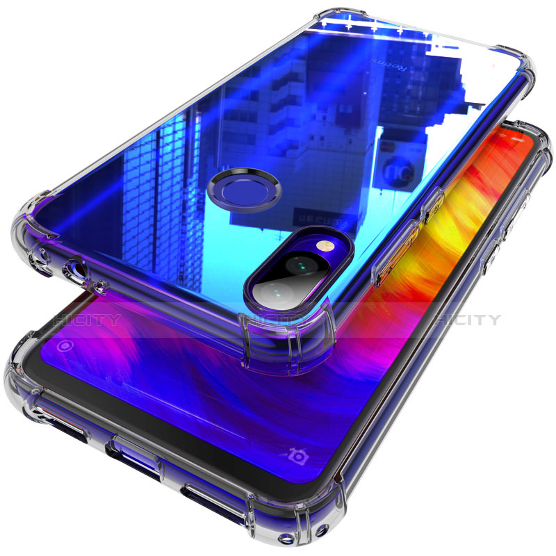 Silikon Schutzhülle Ultra Dünn Tasche Durchsichtig Transparent T04 für Xiaomi Redmi Note 7 Klar groß