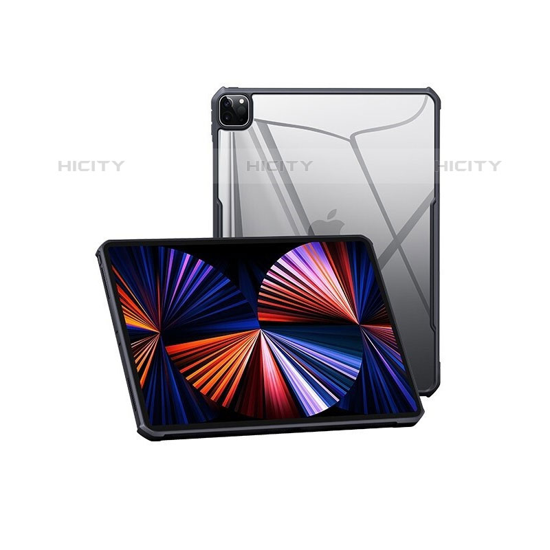 Silikon Schutzhülle Ultra Dünn Tasche Durchsichtig Transparent T05 für Apple iPad Pro 11 (2021) Schwarz