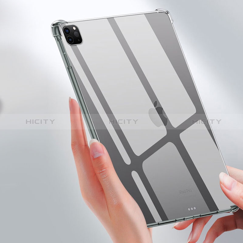 Silikon Schutzhülle Ultra Dünn Tasche Durchsichtig Transparent T05 für Apple iPad Pro 12.9 (2021) Klar
