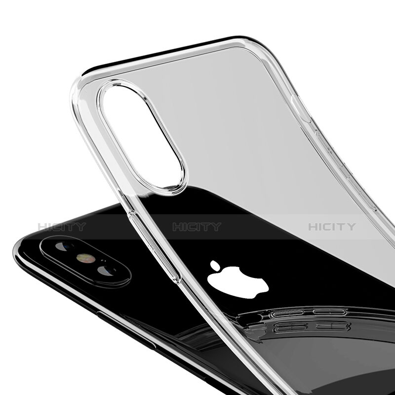 Silikon Schutzhülle Ultra Dünn Tasche Durchsichtig Transparent T05 für Apple iPhone Xs Klar