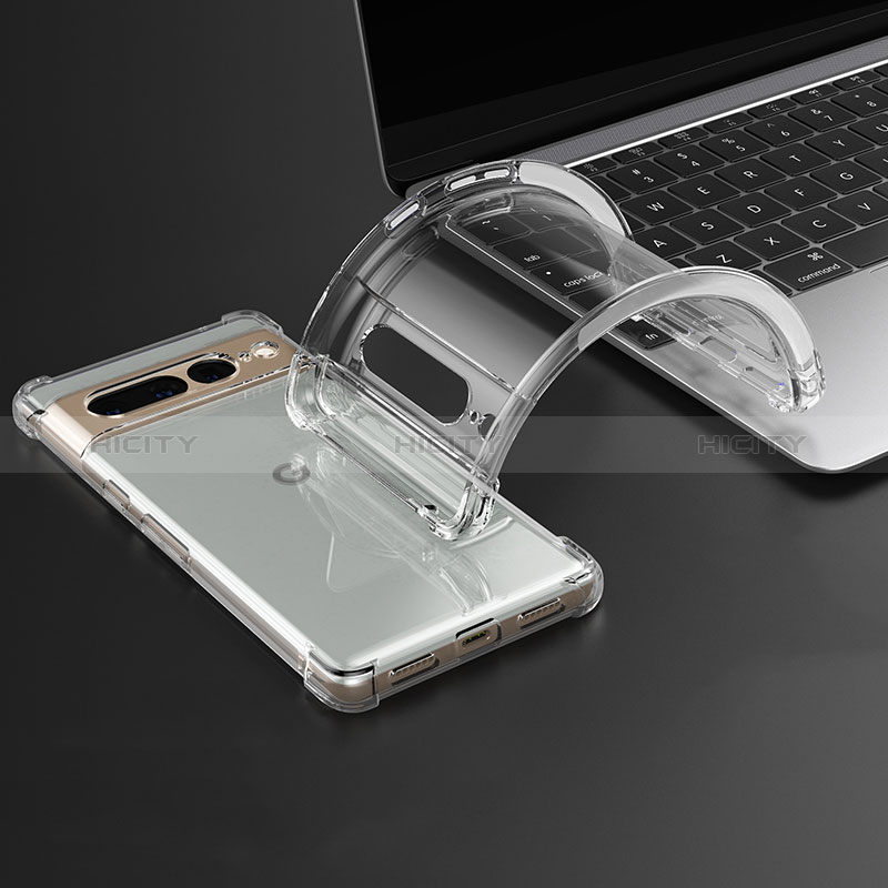 Silikon Schutzhülle Ultra Dünn Tasche Durchsichtig Transparent T05 für Google Pixel 7 Pro 5G Klar