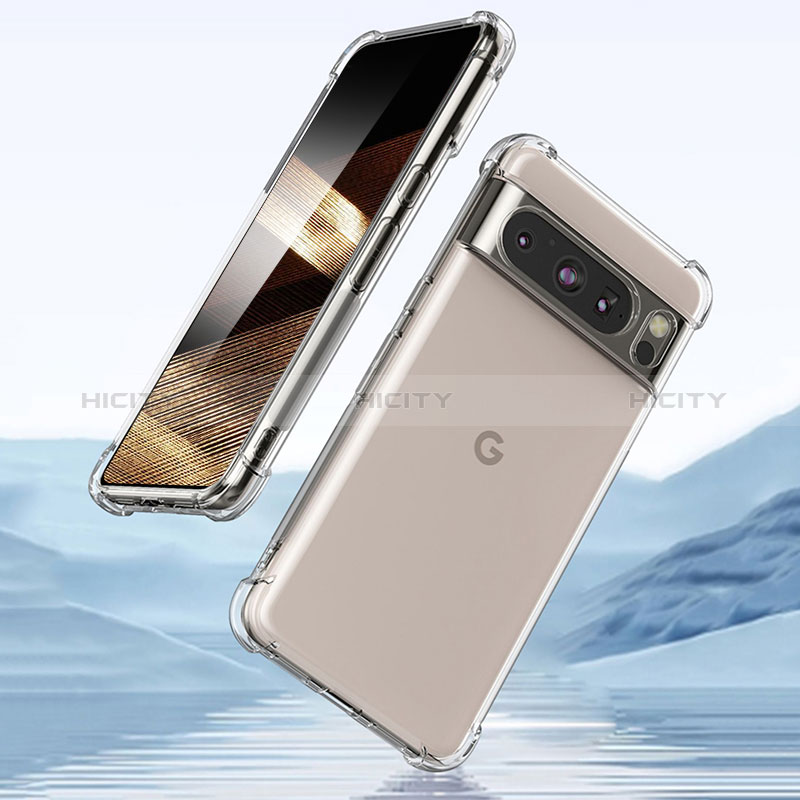 Silikon Schutzhülle Ultra Dünn Tasche Durchsichtig Transparent T05 für Google Pixel 8 Pro 5G Klar