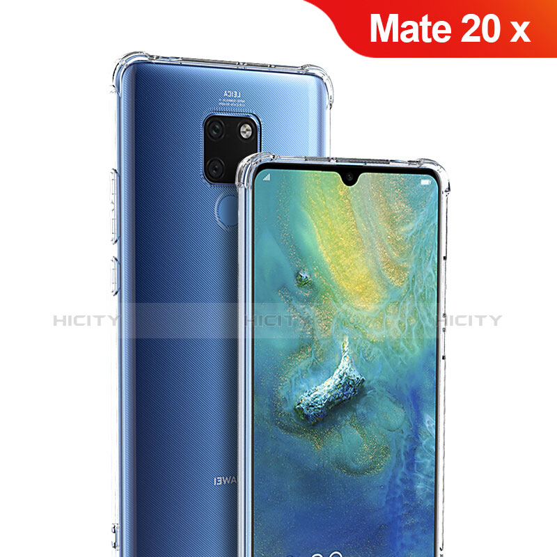 Silikon Schutzhülle Ultra Dünn Tasche Durchsichtig Transparent T05 für Huawei Mate 20 X Klar