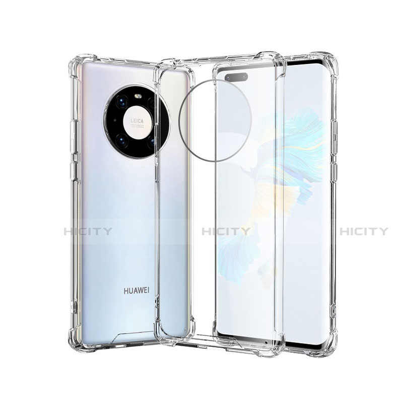 Silikon Schutzhülle Ultra Dünn Tasche Durchsichtig Transparent T05 für Huawei Mate 40 Pro Klar