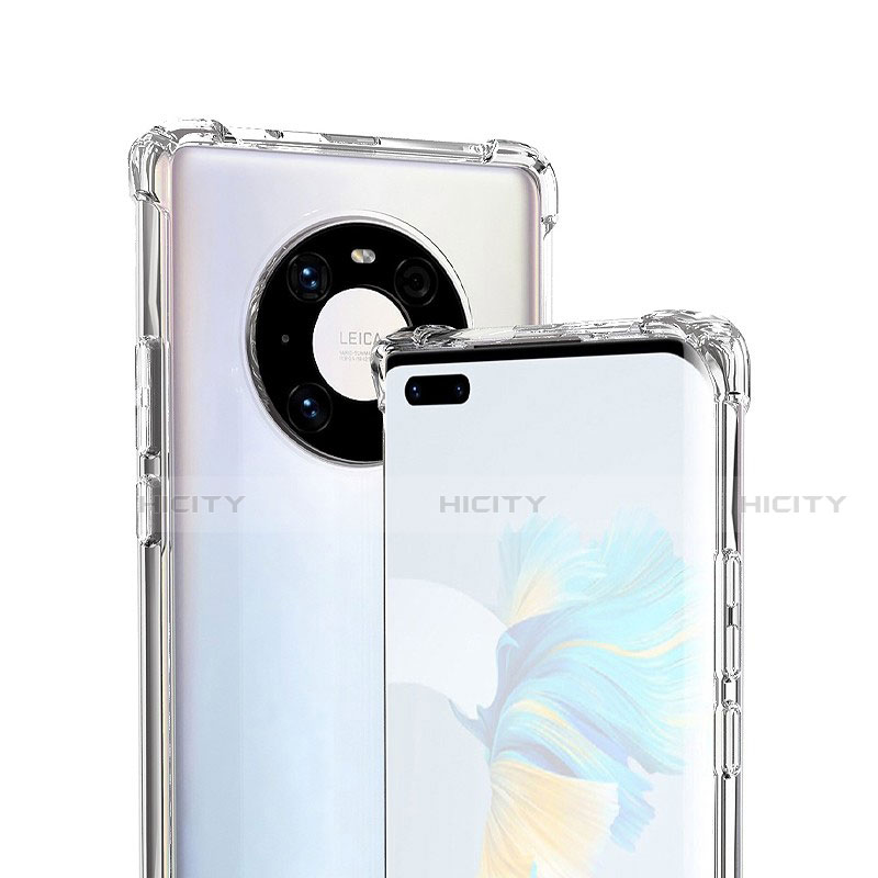 Silikon Schutzhülle Ultra Dünn Tasche Durchsichtig Transparent T05 für Huawei Mate 40 Pro Klar