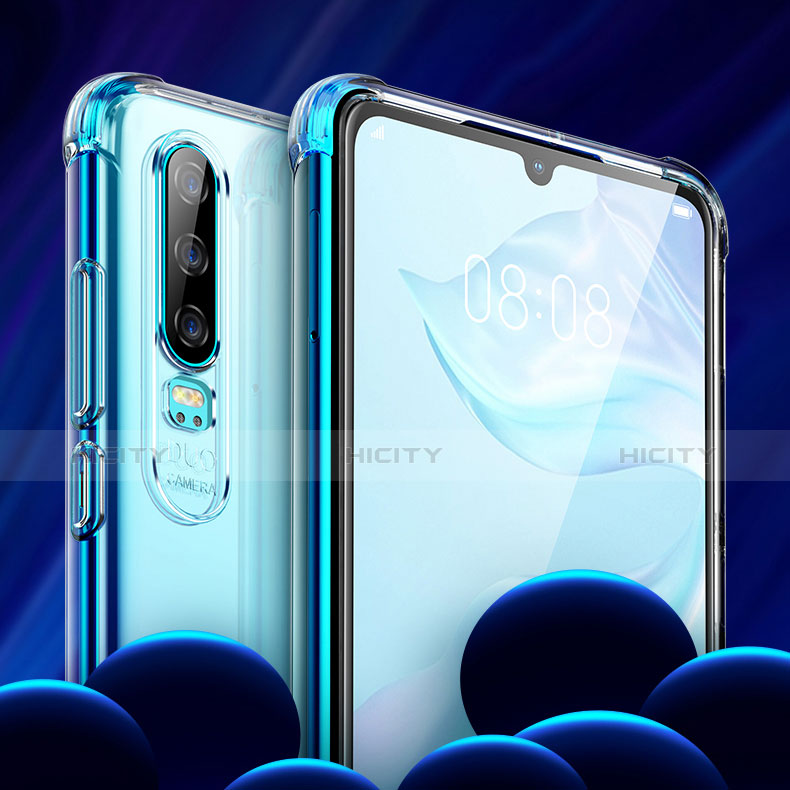 Silikon Schutzhülle Ultra Dünn Tasche Durchsichtig Transparent T05 für Huawei P30 Klar