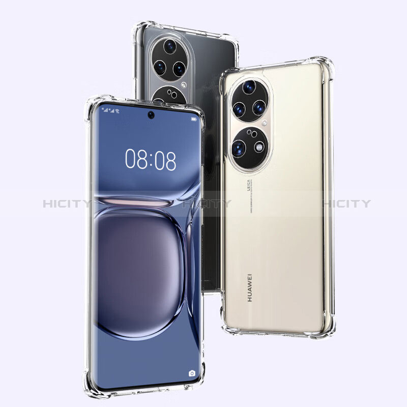 Silikon Schutzhülle Ultra Dünn Tasche Durchsichtig Transparent T05 für Huawei P50 Klar