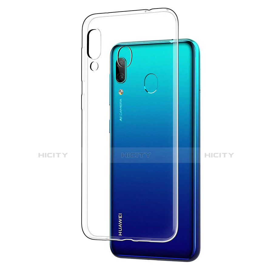 Silikon Schutzhülle Ultra Dünn Tasche Durchsichtig Transparent T05 für Huawei Y7 (2019) Klar