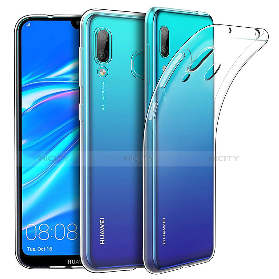 Silikon Schutzhülle Ultra Dünn Tasche Durchsichtig Transparent T05 für Huawei Y7 (2019) Klar